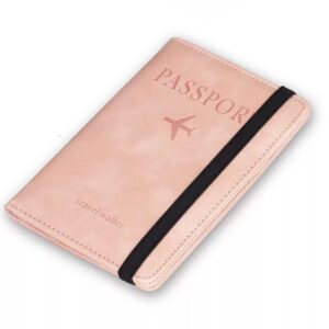 Portapasaporte rosado