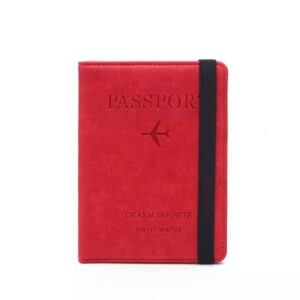 Portapasaporte rojo