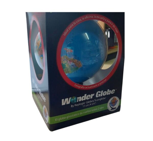 Globo terráqueo wonder azul con base de plástico 11cm (replogle)
