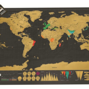 Mapa raspable 82x59cm (incluye tubo protector)