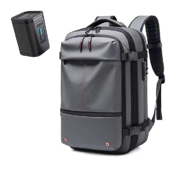 Mochila de compresión al vació + compresor de aire (gris)