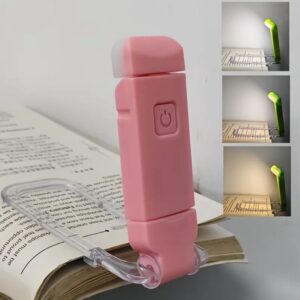 Lámpara led para libros (rosado)