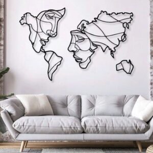 Planisferio caras 120x188cm.