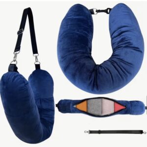 Almohada de viaje rellenable Azul